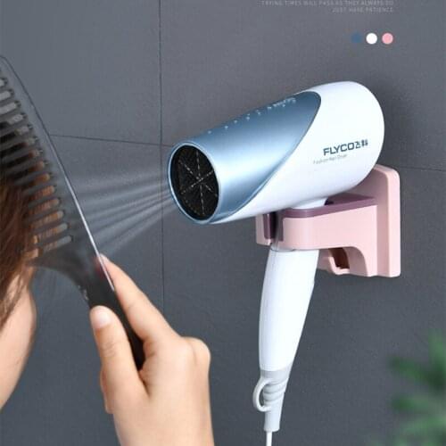 Hands Free Hair Dryer Holder Hairdryer Stand Rack Wall Mount Suction Cup Storage Bracket Hanger Organizer Bathroom