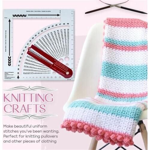 Knitting Gauge Converter Knit Counter Weaving Ruler Density Ruler For Knitting Sewing Crafts Sweater DIY Sewing Tool Accessories