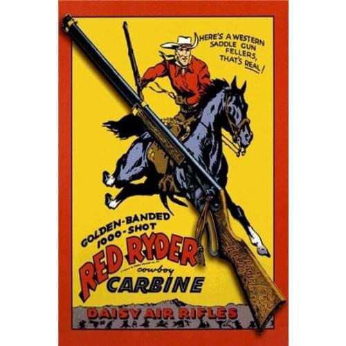 Red Ryder Carbine Vintage Poster Metal Plaque Painting Tin Sign Retro Home Frameless Decor