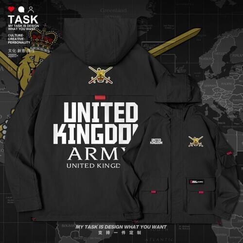 UK United Kingdom of Great Britain UK men jacket hooded Land Force logo army fan streetwear Tactical new coat autumn clothes