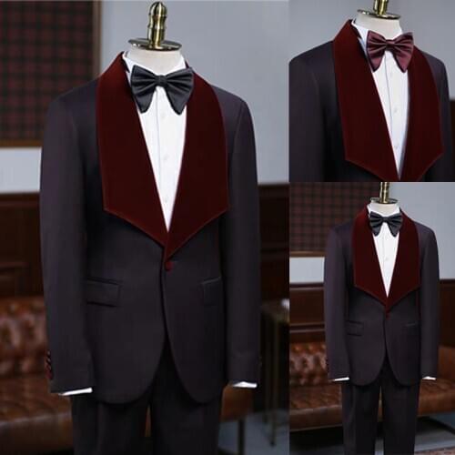 Men Blazers Groom Tuxedos Notched Big Lapel Groomsmen Custom Made Best Man Suit Wedding Mens Bridegroom Suits (Jacket+Pants)