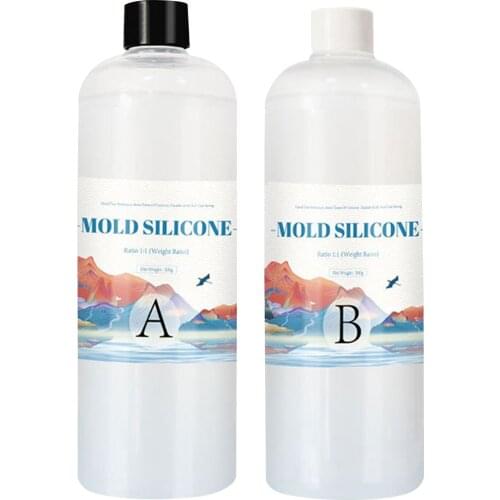 200g/500g Silicona Liquida Silicone Mold Making Kit AB 1:1 Transparent Epoxy Resin Liquid Silicone Diy Jewelry Candle Economical
