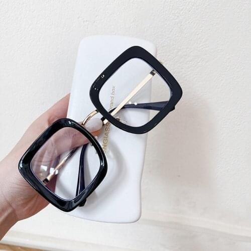 Overside Square Glasses Women Men Fashion Transparent Optical Glasses Frames Female Clear Eyeglasses