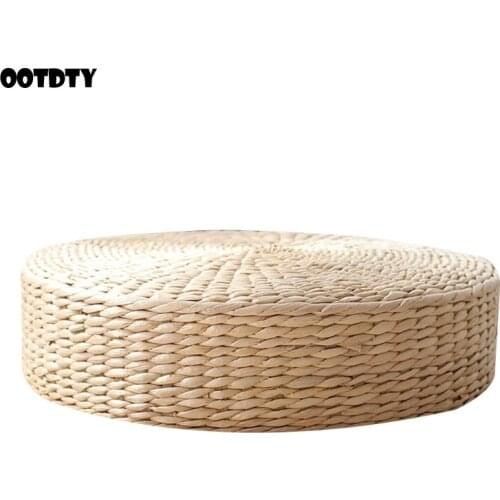 Natural Thickened Futon Cushion Seat Pad Decorative Cattail Tatami Classical Pillow Chair For Home Bedroom Living Room