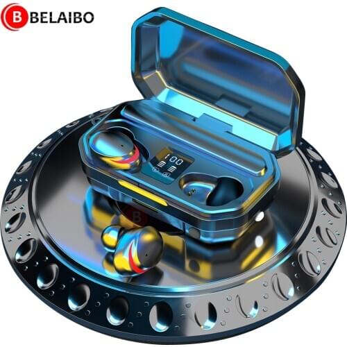 TWS Headphones Wireless Bluetooth 5.1 Earphones With Flashlight Touch Contro Sports Music Headsets Runing Auriculares For Phone