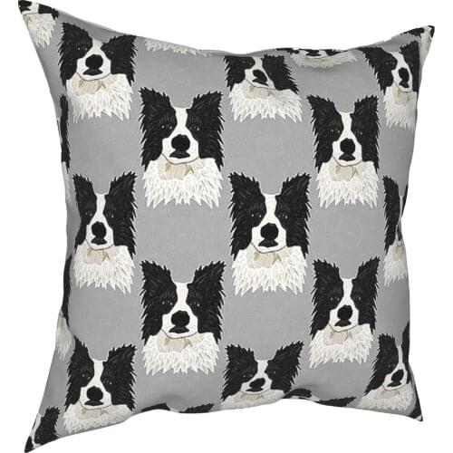 Beautiful Border Collie Pillowcase Home Decor Dog Cushion Cover Throw Pillow for Living Room Polyester Double-sided Printing