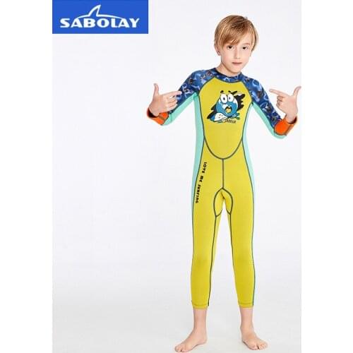 Neoprene Surfing Wetsuit For Children Jellyfish Swimsuit Boys Girls Underwater Diving Suit Kids Scuba Keep Warm Bathing Wear