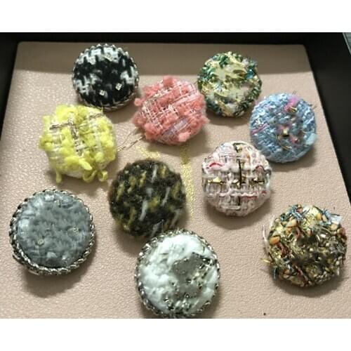 Newest winter fabric button for coat cloth skirt shirt DIY accessory 10 pieces a lot