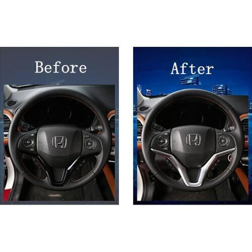 New Arrival Free Shipping U Shape Steering Wheel Panel Cover Trim For Honda Vezel HR-V 2014-2018