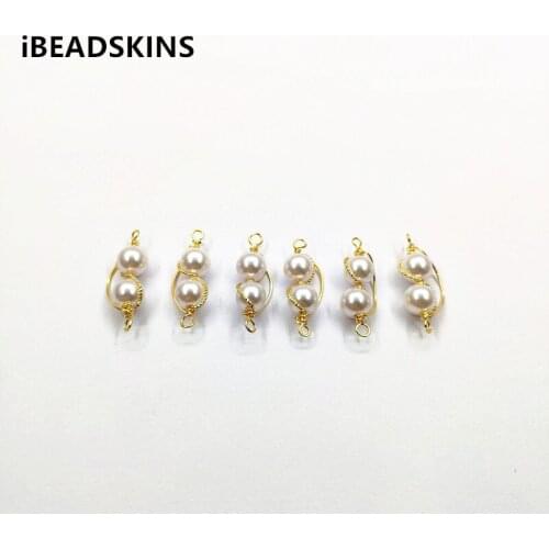 New arrival! 31x8mm 50pcs Imitation pearls charm/Connectors for Necklace,Earrings parts, Accessories,hand Made Jewelry DIY