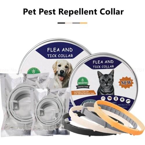 Cat Dog Collar 8 Month Flea & Tick Prevention Collar for Cats Dog Mosquitoes Repellent Collar Insect Mosquitoes Supplies