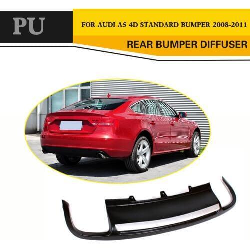 Styling PU Racing Car Rear Diffuser Lip For Audi A5 Sedan 4-door Standard 2008-2011