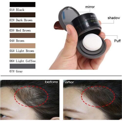 Sevich Makeup Hair Line Shadow Powder Eyebrow Powder Extract Easy to Wear Make Up neat symmetry hairline with Mirror Puff Fibers