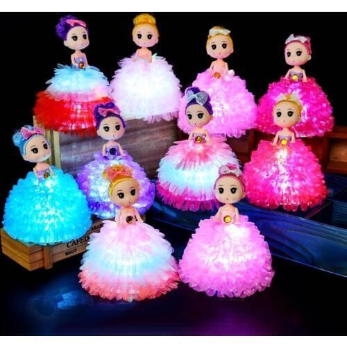 Cute Luminous Dolls Glowing Toy For Girls Bedroom Christmas Decorations Creative Dolls LED Light Toys For Children Birthday Gift