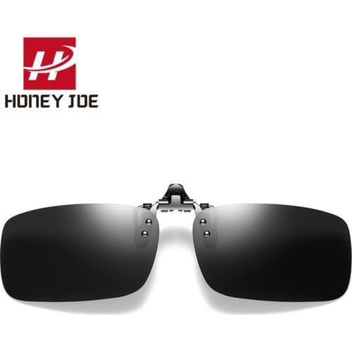 Mens Womens Polarized Clip On 180° Flip Up Sunglasses Shades Clip for Myopia Glasses Unisex Outdoor Eyewear Driving Fishing