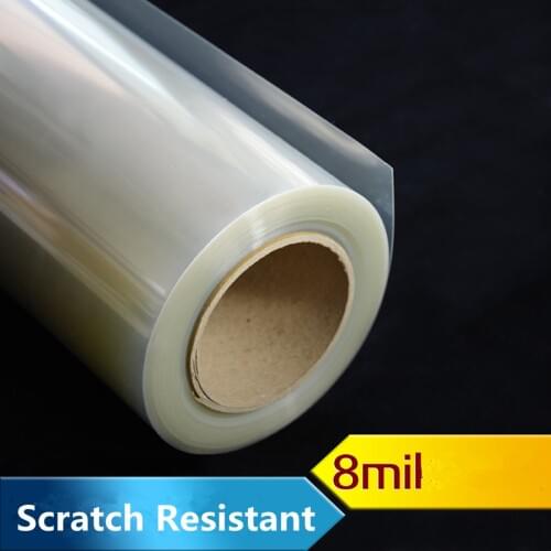 SUNICE 1.52X12M 8 MIL Thick Safety & Security Film Building Residential Windows Adhesive Vinyl Film Scratch Resistant Sticker