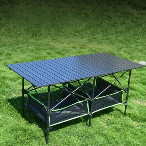 Ultralight Portable Folding Picnic Camping Table Indoor Outdoor High Strength Aluminum Alloy Roll-Up Table with Bag BBQ Hiking