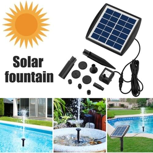Solar Panel Powered Water Fountain Pool Pond Garden Water Sprinkler Sprayer with Water Pump Outdoor Watering Submersible Pump