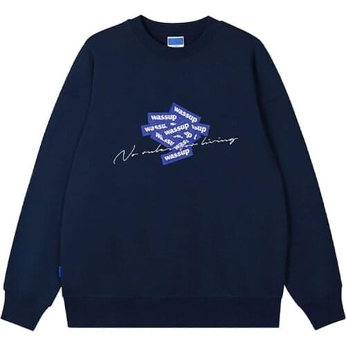 Large Size Printed Sweatshirt Womens Hoodies Womens Round Neck Loose Casual Long Sleeved Tops Spring and Autumn Tide Brand New