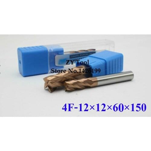 1PCS HRC60 Extend carbide alloy Milling Cutter 4F-12*12*60*150L,high quality tungsten steel milling cutter,CNC milling tools