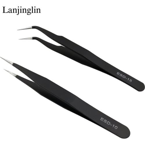 1PC Stainless Steel Straight and Curved Eyelashes Tweezers Eyelash Extension Tweezers Makeup Tools for False Eyelashes