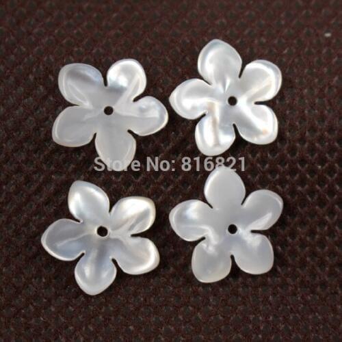 10 pieces/lot ) 12x2mm New White MOP Mother of pearl Shell Beads Carved Flower focal Drilled Beads Charms