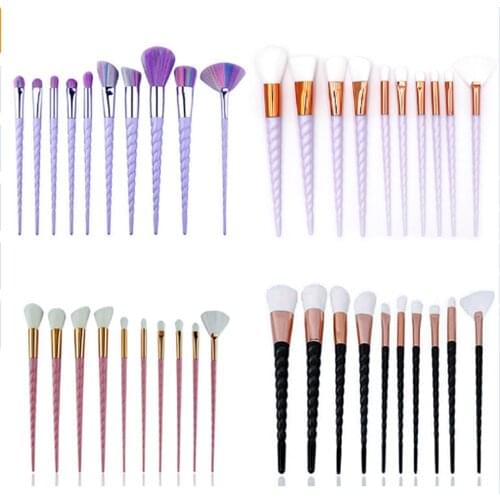 10pcs Unicorn Makeup Brush Set Foundation Blending Powder Eye shadow Make Up Brushes White Black Cosmetic Beauty Make Up Tools
