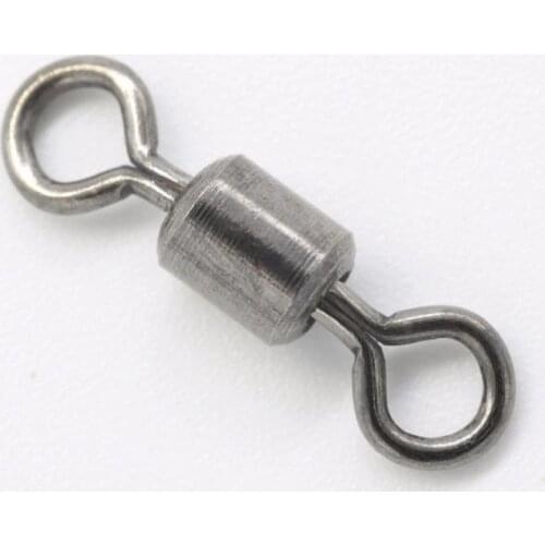100Pcs Bearing Swivel Fishing Connector Mixed Size Barrel Rolling Solid Rings For Fishhook Lure Link Tackle Fishing Tools