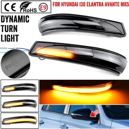 2pcs/lot Dynamic Turn Signal Light For Hyundai I30 Elantra Avante MK5 MD Veloster Mirror Streamer Light 2011 2012 2013 2014 2015