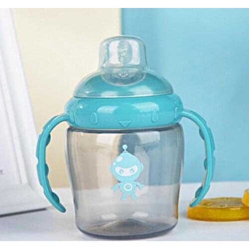 260ml Feeding Baby Training Drinking Cups Infant Kettle Kids Toddler Newborn Printed Duckbill Cup Dual Handle Drinking Cup