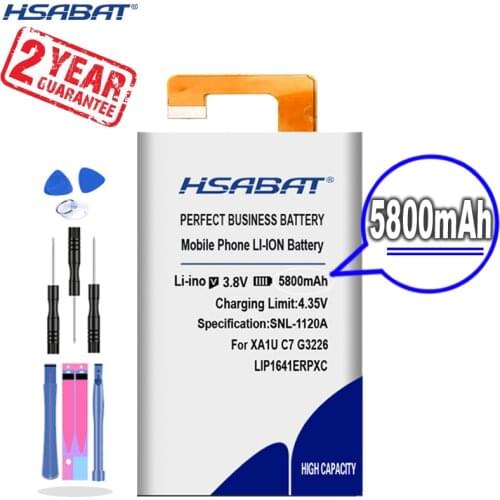 New Arrival [ HSABAT ] 5600mAh LIP1641ERPXC Replacement Battery for Sony Xperia XA1 Ultra XA1U C7 G3226 G3221 G3212 G3223
