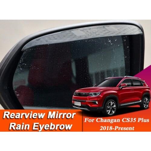 Car-styling For CHANGAN CS35 Plus2018-2022Carbon Fiber Rearview Mirror Eyebrow Rain Shield Anti-rain Cover External Auto Sticker