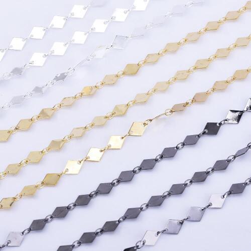 6x8mm Marque Chain Handmade Rhombus chain Necklace Bracelet Chain By THE YARD