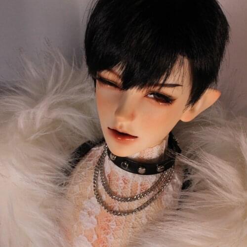 D03-P517 children toy BJD DD SD MSD 1/6 1/4 1/3 uncle dolls Photo props Accessoriess Rivet Double Chain Necklace 1pcs