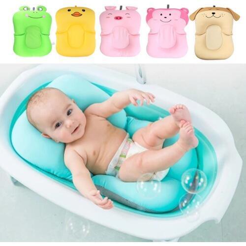 Baby Shower Cushion Mat Portable Air Cushion Bed Baby Bath Pad Non-Slip Bathtub Mat Newborn Safety Security Bath Seat Support
