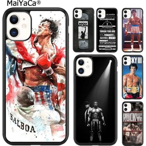 MaiYaCa Rocky Balboa Film Motivation De Boxe Phone Case For 5s SE 6s 7 8 plus X XR XS 11 12 pro max Samsung Galaxy S8 S9 S10