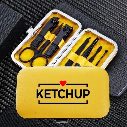 Manicure Nail Clipper 7pcs Sets Funny Letter Travel Portable Stainless Steel Trimmer Clippers Cutter Scissors Accessories Tools