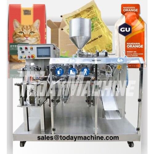 Mini Doypack Granule Powder Zipper Preforming Bag Packing Machine