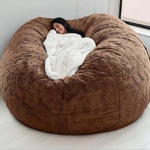 Microsuede Foam Giant Bean Bag Lazy Sofa Cover Memory Living Room No-Filling 130-150CM