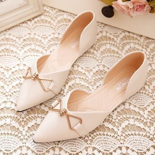 2020 summer new evening shoes all-match side air pointed shallow mouth peas shoes scoop shoes flat shoes women
