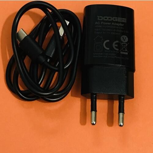 Original 2.0A Travel Plug Charger + Type C Cable for DOOGEE Y7 Plus MTK6757 Octa Core Free Shipping