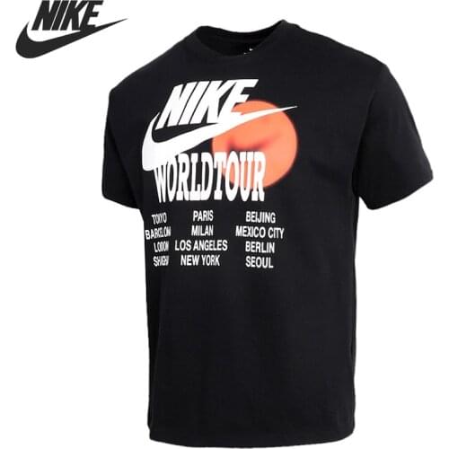Original New Arrival NIKE M NSW TEE WORLD TOUR Mens T-shirts shirt short sleeve Sportswear