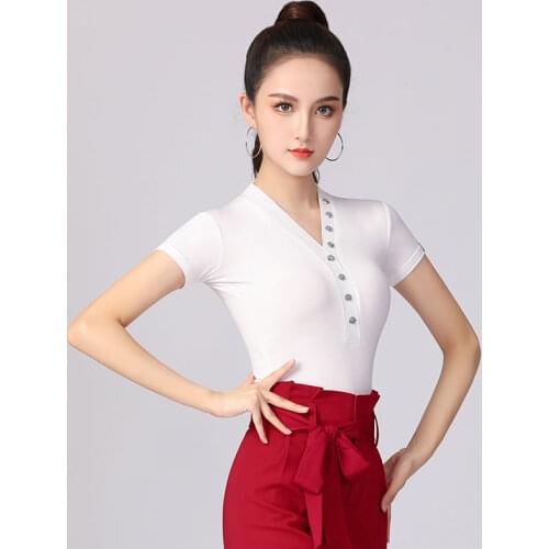Excellent Quality Latin Dance Shirt Female Sexy Performance Dancing top Ballroom Cha Cha Samba Practice Dance Clothes