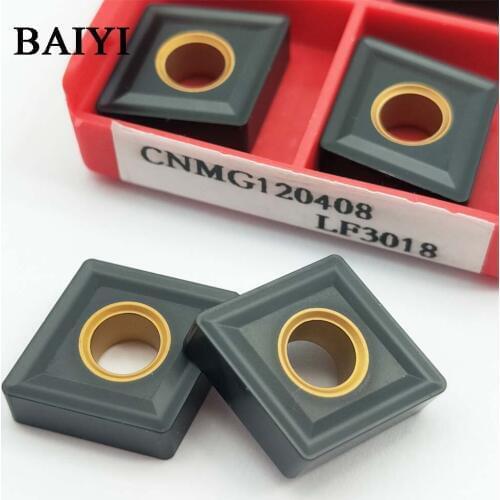 10pcs CNMG120408 LF3018 Tungsten carbide insert cutter turning tool gray cast iron insert for CNC machine cutting machine blade