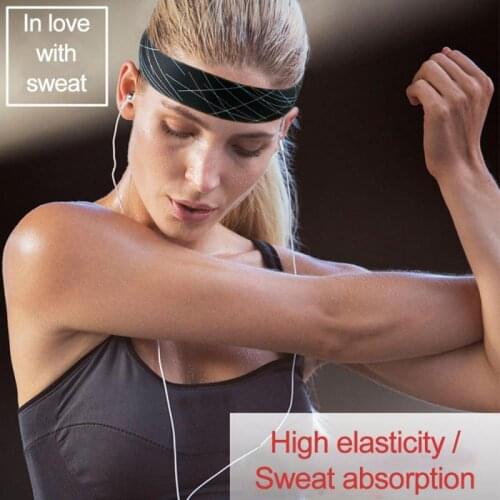 Men Women Sweatband Anti-slip Elastic Fitness Headband Yoga Gym Sports Running Cycling Street-dance Head Band Thin Comfortable