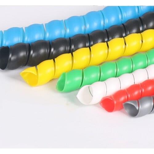 1Meter 60mm 70mm 80mm 90mm 100mm PP Material Spiral Wrapping Bands Cable Tidy Wrap Wire Management Organizer Tube 7 Colors