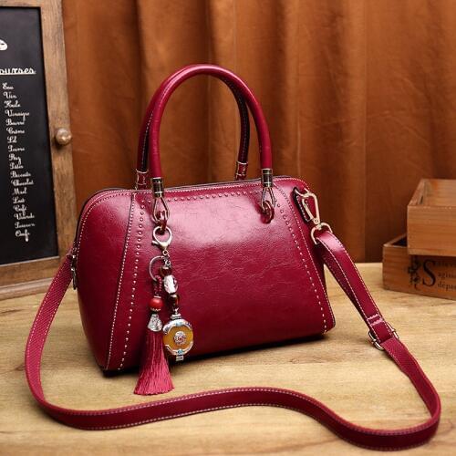 Vintage Retro Genuine Leather Women Shoulder Bags Famous Brands Handbag Female Alligator Bag Ladies Real Cow Leather Satchel T55