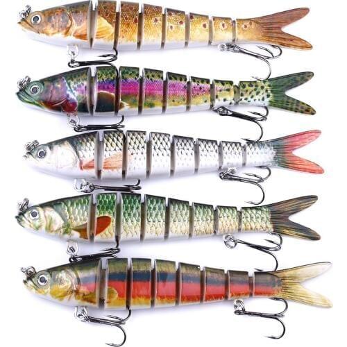 East Rain 13.7cm 27g multi section bait Lure Muskie Fishing Lures Swimbait Crankbait Hard Bait Fishing Accessory Free shipping
