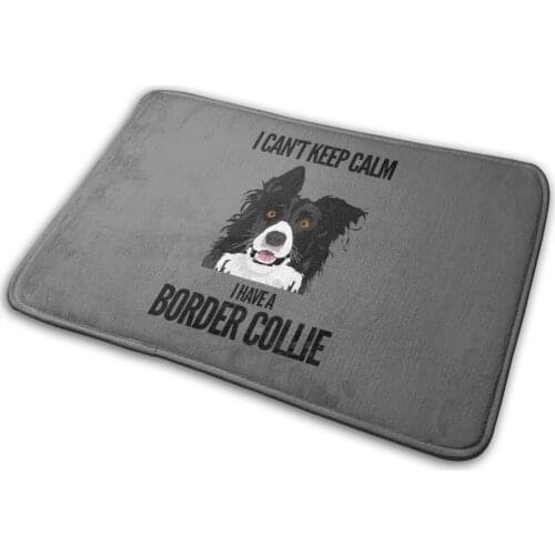I Can't Keep Calm Down I Have A Border Collie Mat Rug Carpet Anti-Slip Bedroom Entrance Door Mat Border Collie Dog Border