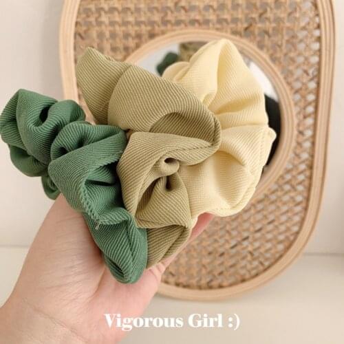 Oversized Hair Scrunchies For Women Solid Satin Scrunchie Hair Rubber Bands Elastic Hair Ties Accessories Ponytail Holder